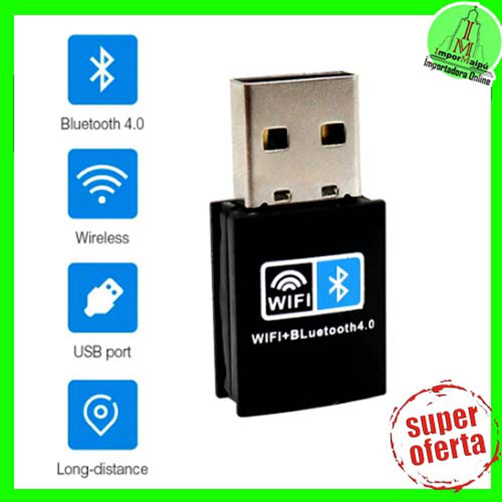Adaptador Antena Wifi Y Bluetooth 600 Mbs Modem Para Pc O Notebook Tarjeta De Red Inalambrico Usb image number 4.0