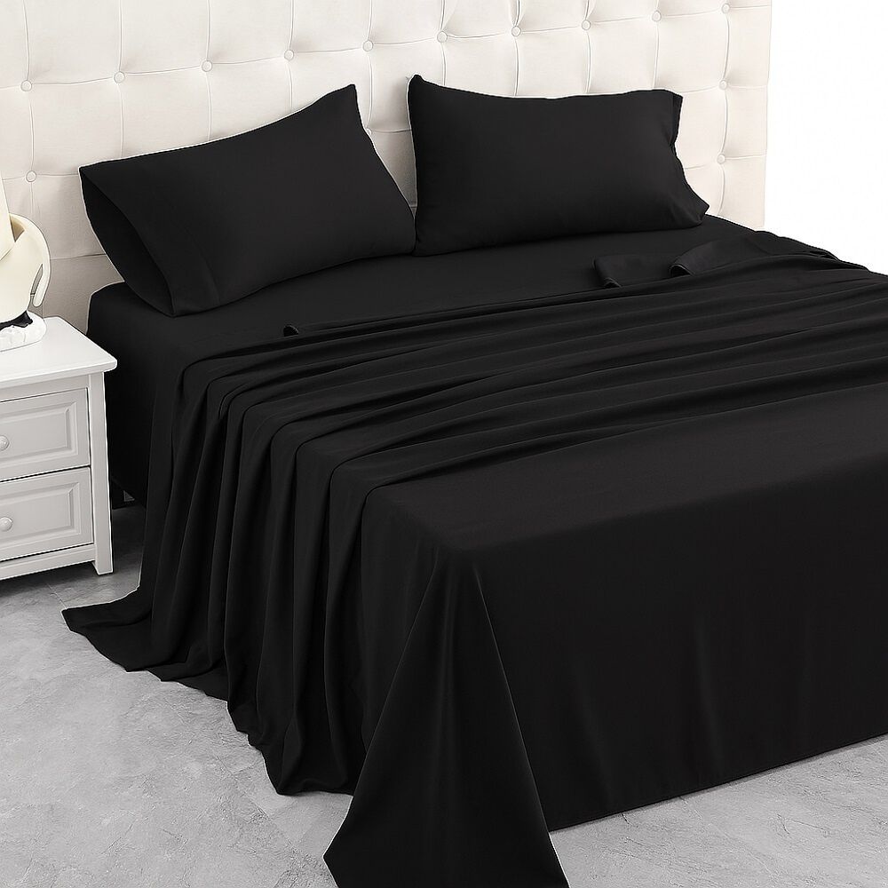 Juego De Sábana 200 Hilos 2 Plazas 4 Piezas Variedad Colores image number 3.0