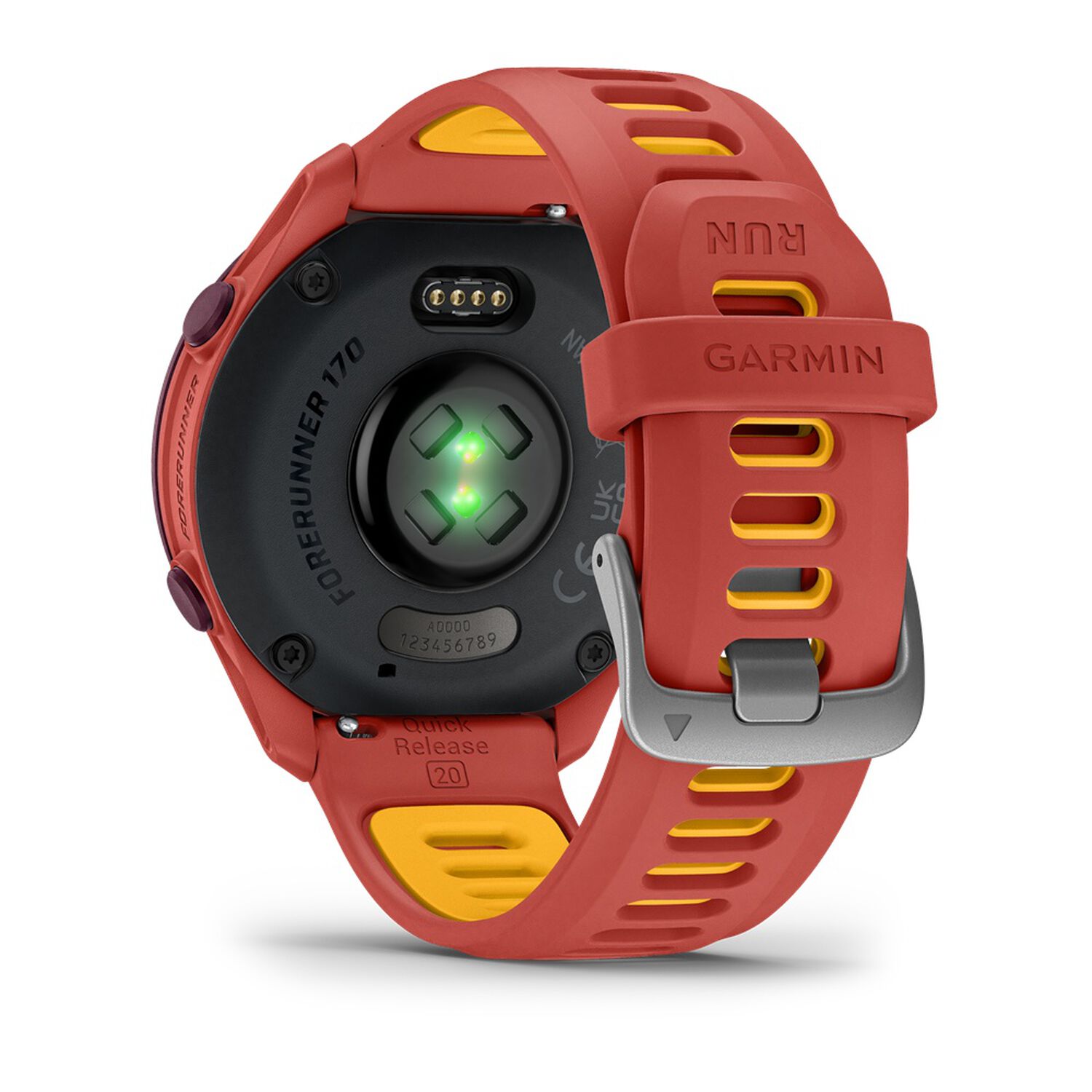 Smartwatch Forerunner 170 Music Red Pink/mango Garmin image number 3.0