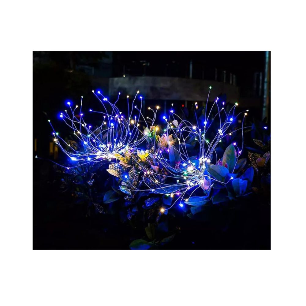 Pack X2 Luces Multicolor Solares Micro Led Fuego Artificial image number 5.0