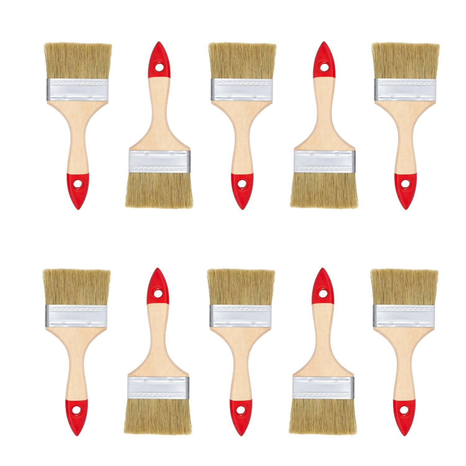 Set 10 Brocha Mango Madera 4 Pulgadas Para Pintura Pintar image number 0.0
