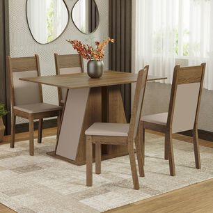 Juego De Comedor Vekkahome Isa Amada / 4 Sillas