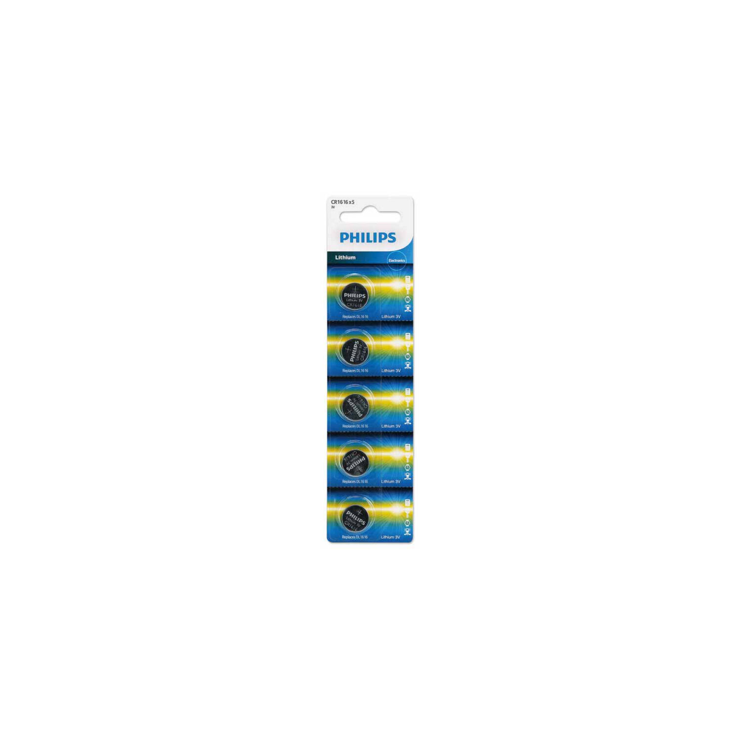 Pack 5 Pilas Cr1616 Philips - Ps image number 0.0