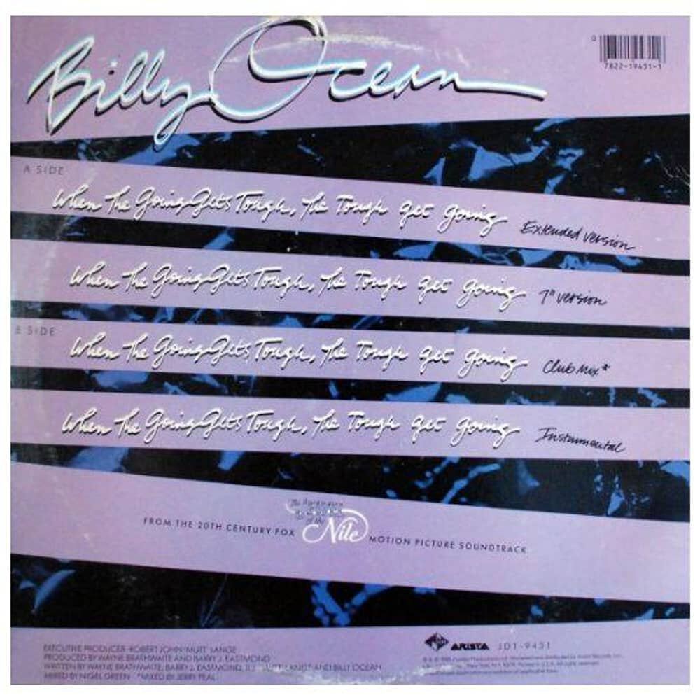 Billy Ocean - When The Going Gets Tough, The Touch Get Going | 12" Maxi Single Usado image number 1.0