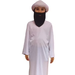Disfraz Arabe, Pañuelo, Tunica, Cinturón Y Barba Cd:19005