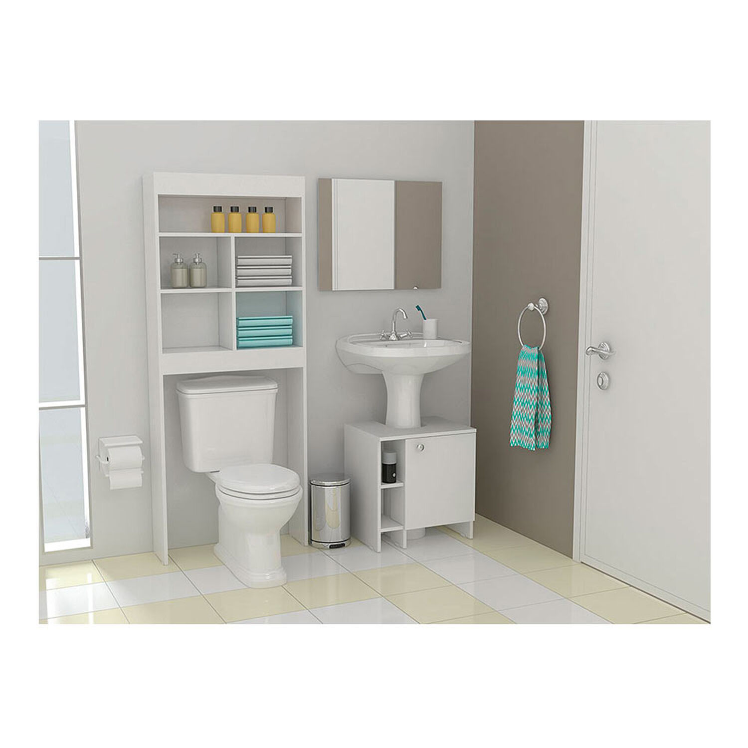 Combo Botiqu&iacute;n + Optimizador Lavamanos Y Ba&ntilde;o Tuhome image number 4.0