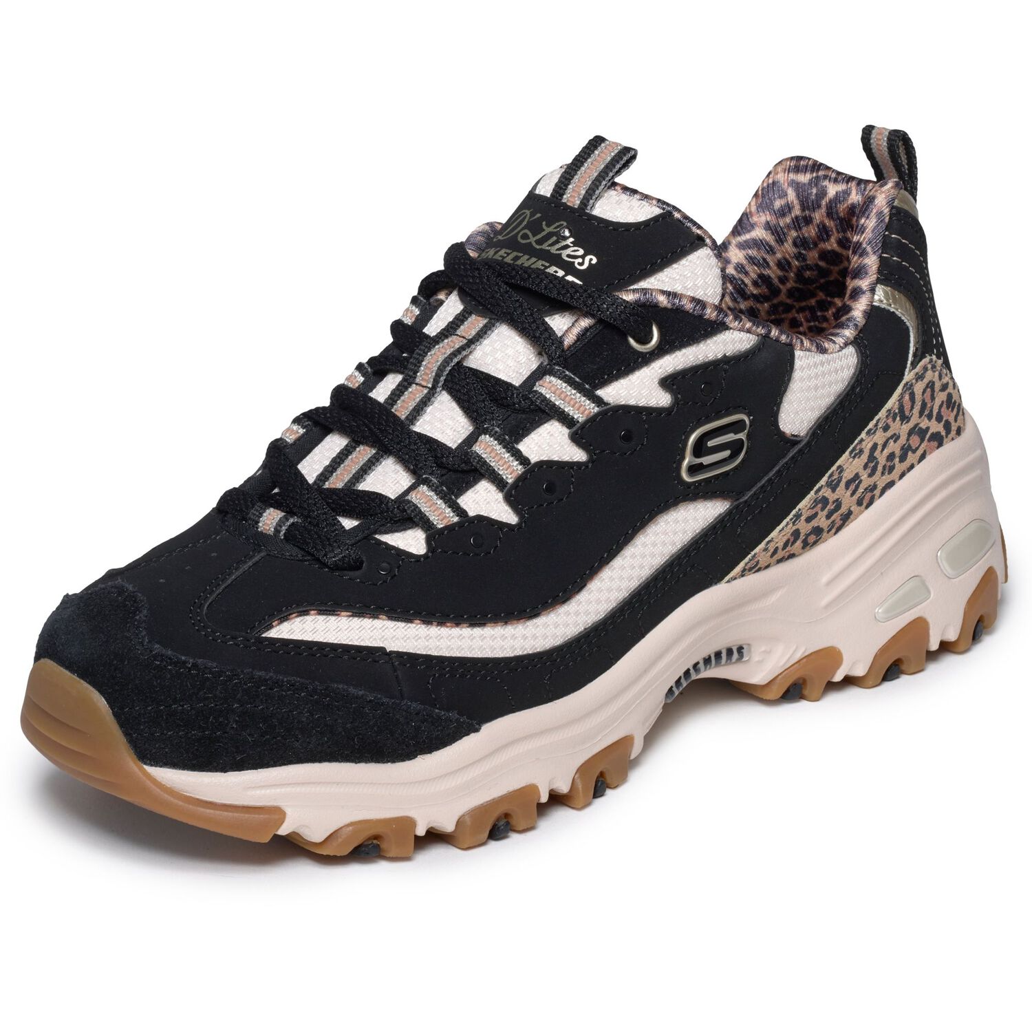 Zapatilla Urbana Mujer Skechers D Lites-wild Charm Blk image number 2.0