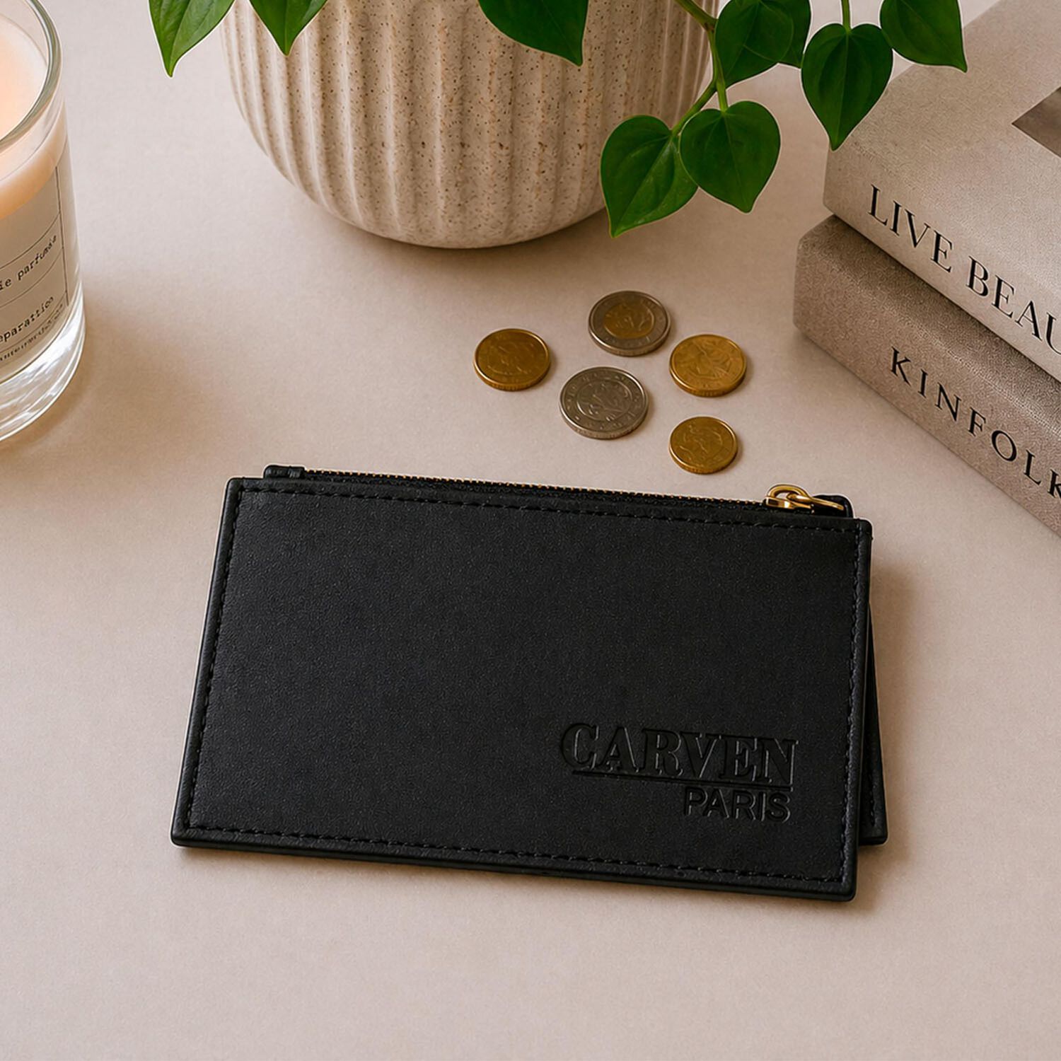 Tarjetero Billetera Mujer Con Monedero Suny Negro Carven Paris image number 0.0