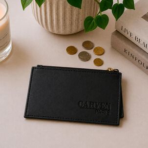Tarjetero Billetera Mujer Con Monedero Suny Negro Carven Paris