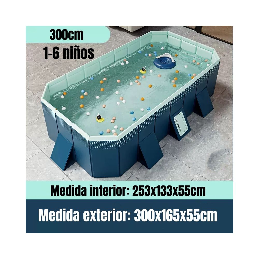 Piscina Plegable No Requiere Inflado 300cm Ni&ntilde;os Lubabycas image number 1.0