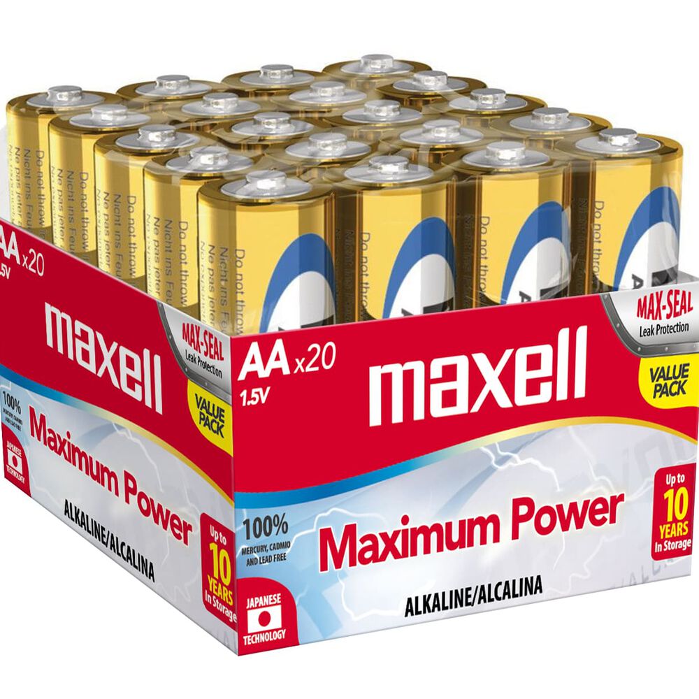 Pack 20 Pilas Alcalinas Maxell Aa 1.5v image number 0.0
