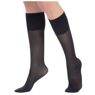 Calcetines De Compresi&oacute;n Negros Medi Travel Para Mujer-talla L-medi
