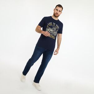 Polera Regular Manga Corta Cuello Redondo Hombre Herald