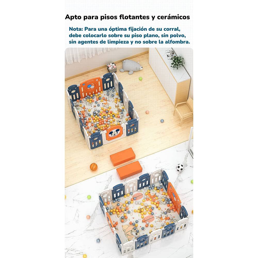 Corral 1.5*1.8m Rosado Con Alfombra Lubabycas image number 5.0