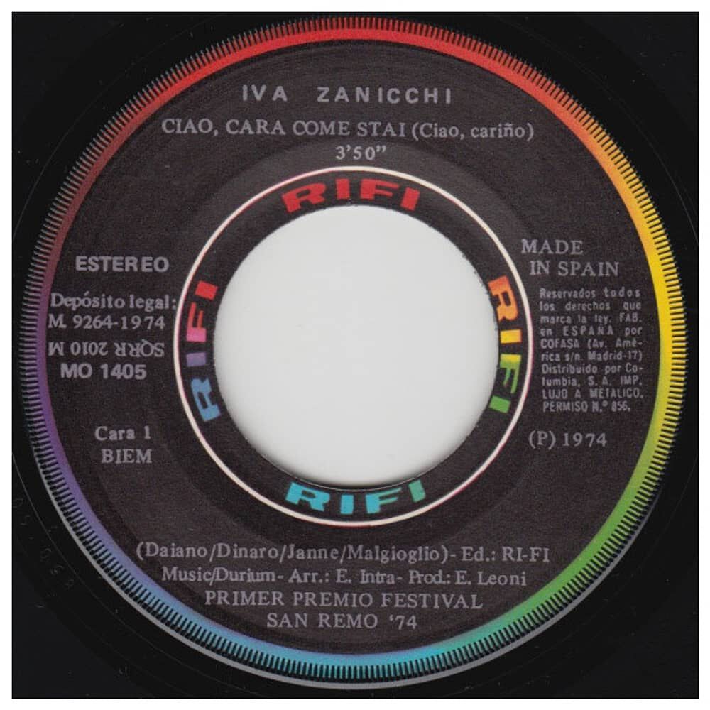 Iva Zanicchi - Ciao, Cara, Come Stai ? | 7" Single Vinilo Usado image number 2.0