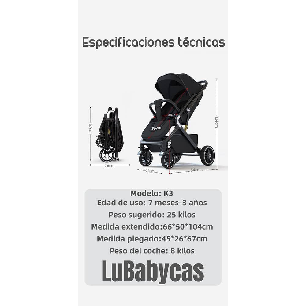 Coche De Paseo Reversible Multiposiciones Lubabycas Mickey image number 4.0