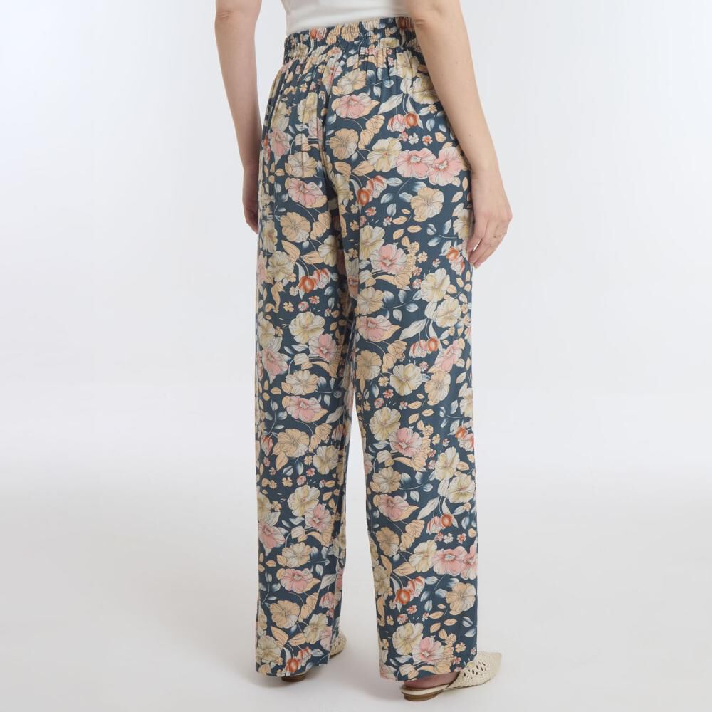 Pantal&oacute;n Full Print Tiro Medio Palazzo Mujer Geeps image number 3.0
