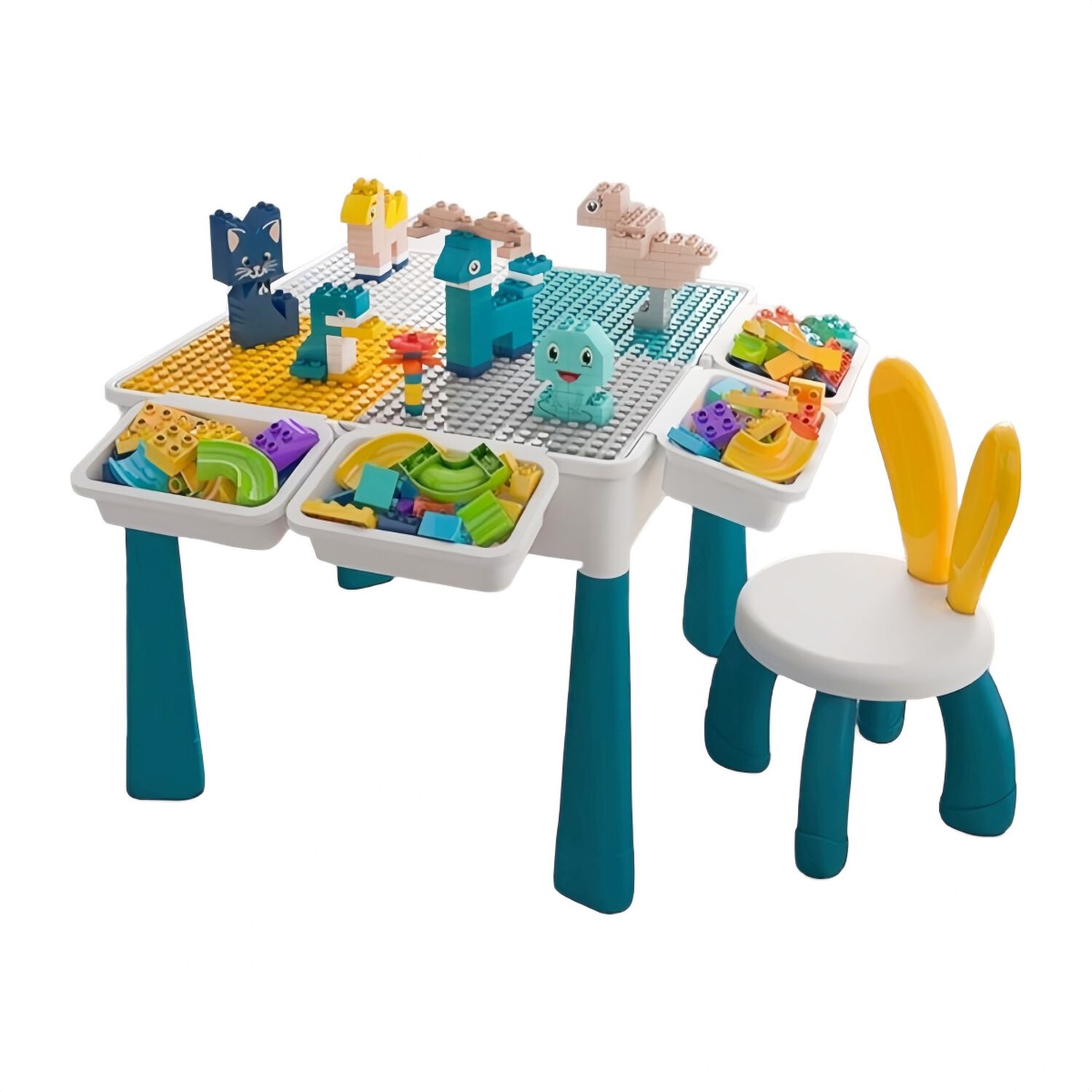 Mesa De Bloques 209 Piezas Y 1 Silla By Lubabycas image number 8.0