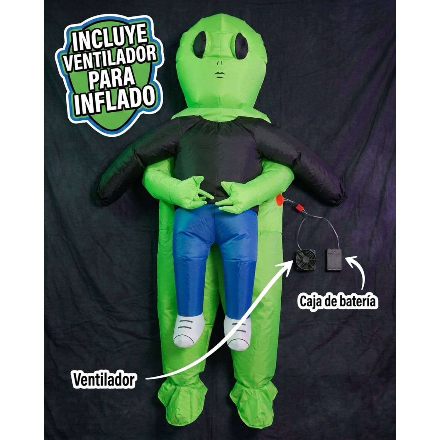 Disfraz Inflable Marciano Para Adulto image number 1.0