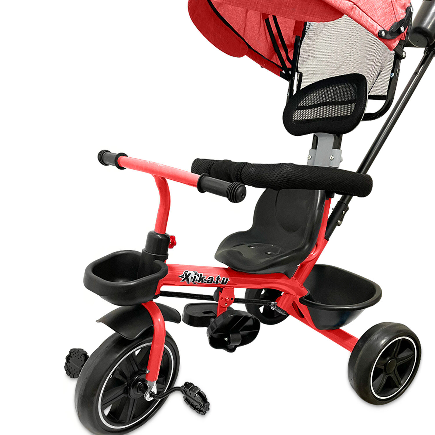 Triciclo Coche Infantil 5 En 1 Con Toldo, Mango Direccional image number 2.0