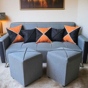 Sofa Kami Juego Con Puff Y Cojines