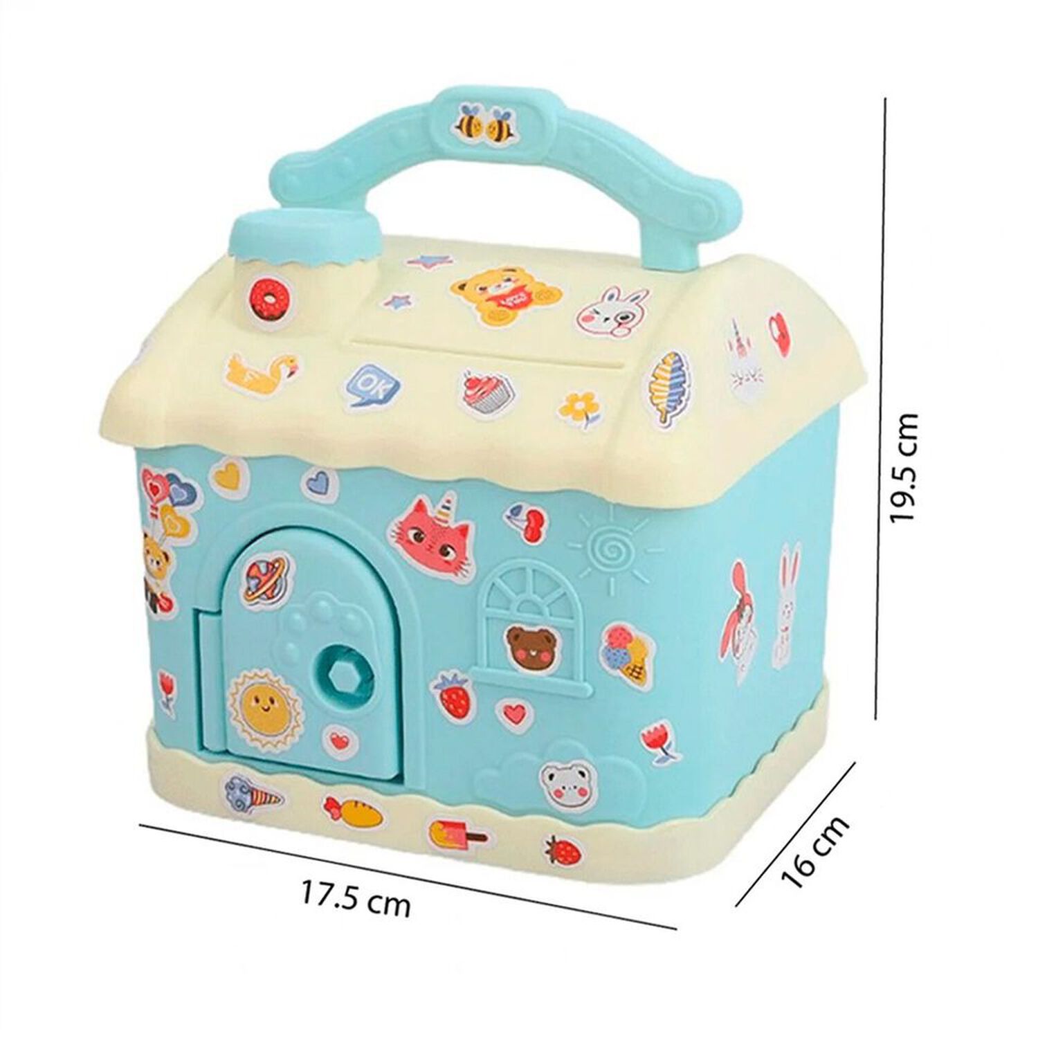 Alcanc&iacute;a Infantil Casa Con Llave Y Stickers image number 1.0