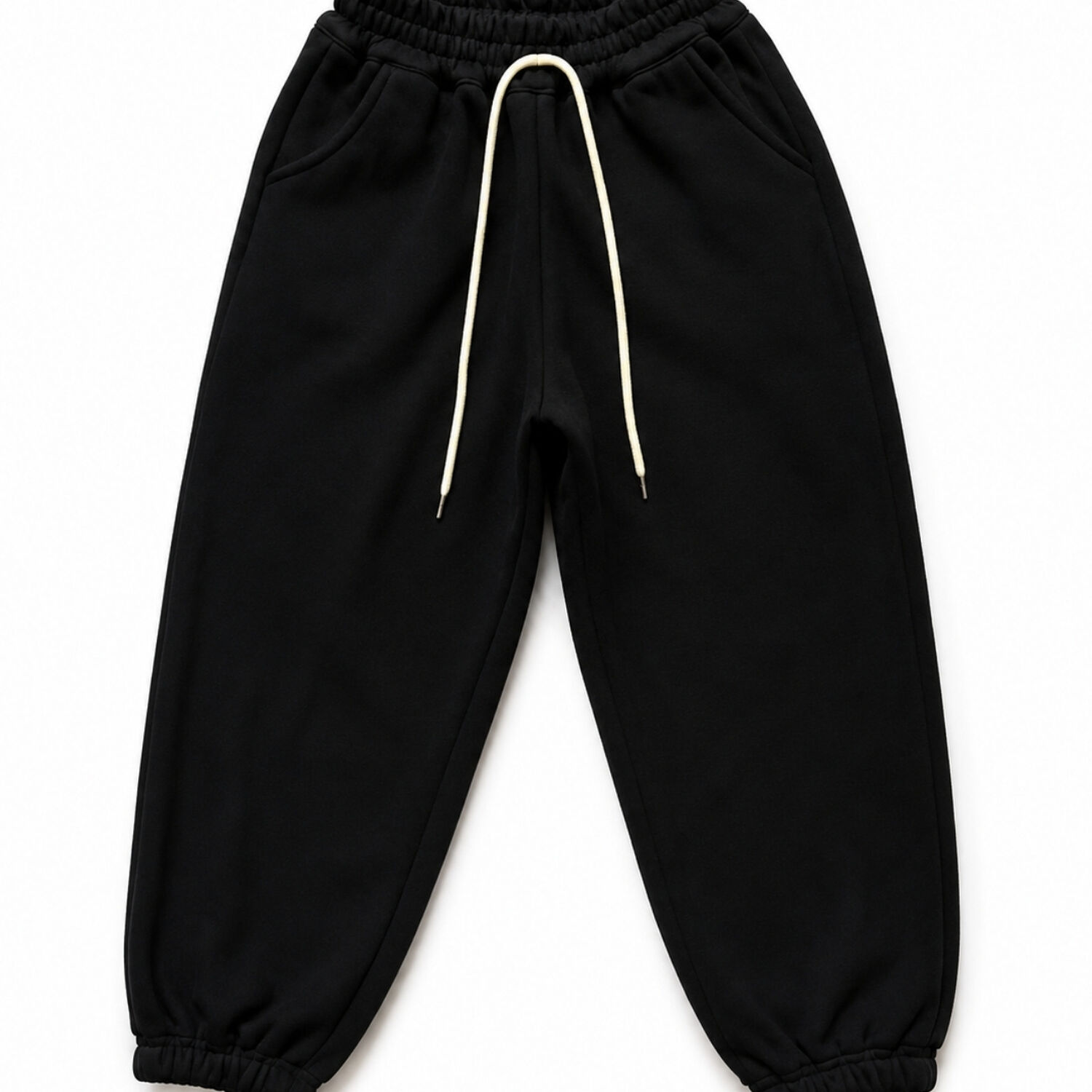 Pantalon Buzo Ni&ntilde;o Algod N Jogger Negro Con Pu&ntilde;o Escolar image number 3.0