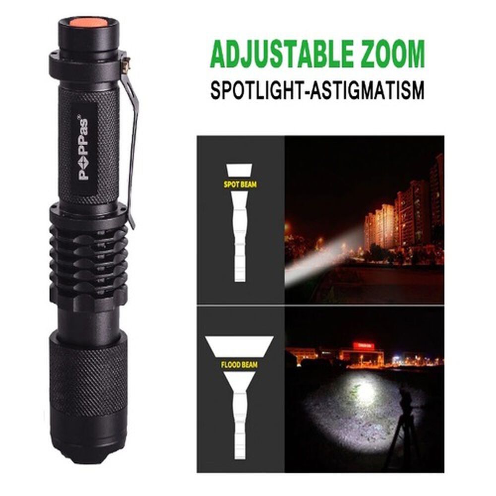 Linterna Led Potente T6 2.000 Lum Recargable Usb Zoom Mini Potente L&aacute;mpara Ajustable Peque&ntilde;a image number 3.0