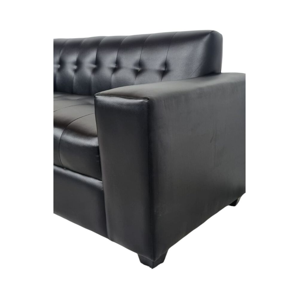 Sofa Tres Cuerpos Ecocuero Negro image number 3.0