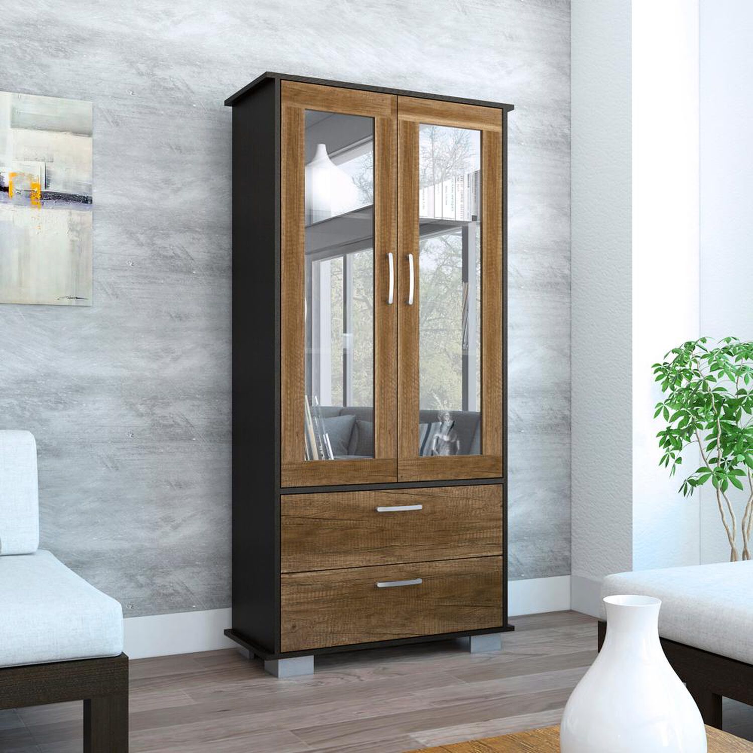 Vitrina Casaideal Classic Color / 2 Puertas / 2 Cajones image number 4.0