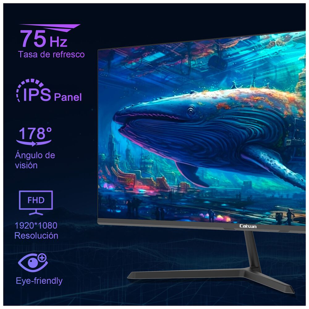 Monitor Oficina Caixun 22" Fhd Ips 75 Hz Vga Hdmi Negro C22x3f image number 1.0