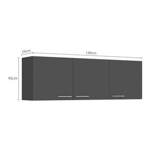 Mueble De Cocina Aereo Opie Vekkahome Grafito 14o Cm