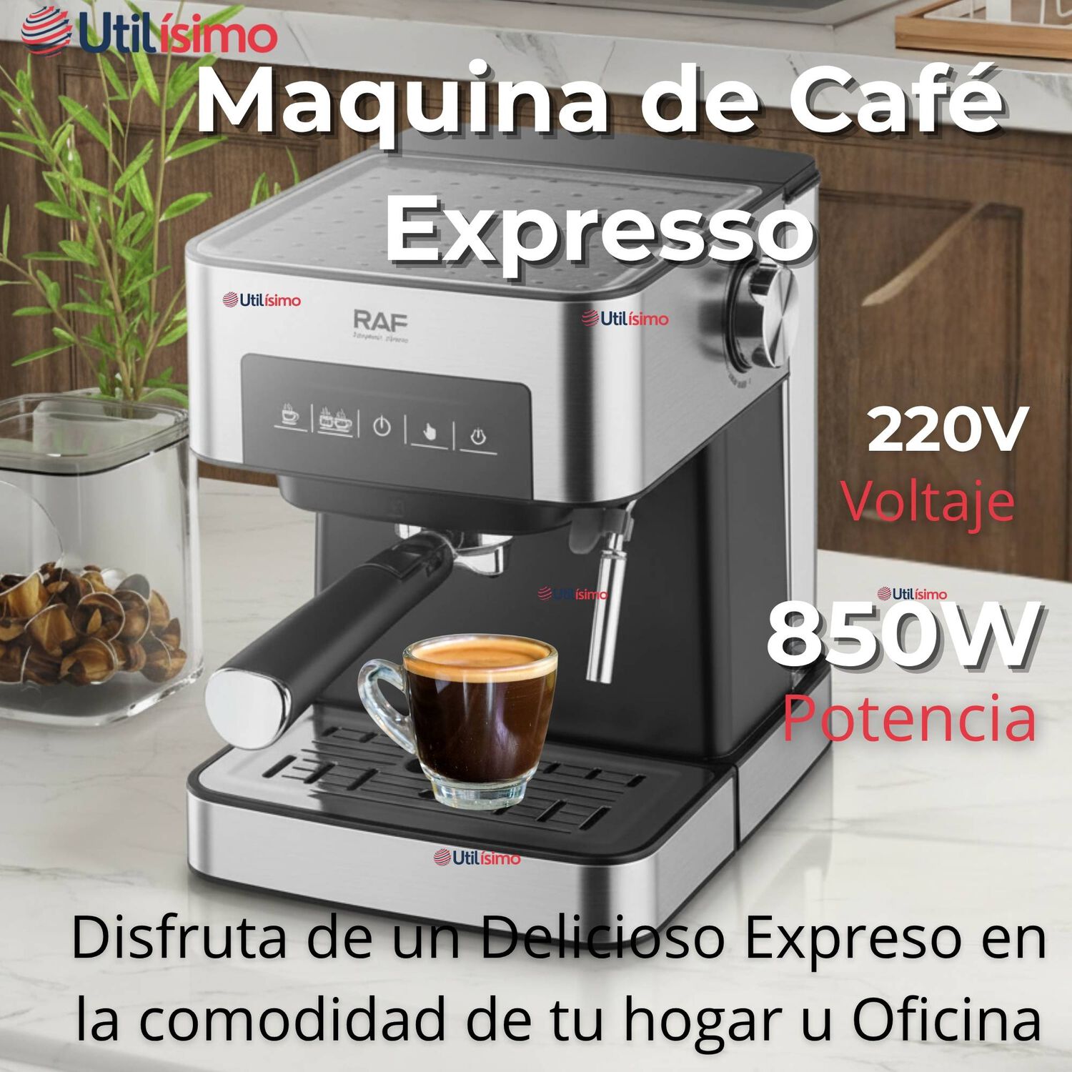 M&aacute;quina Caf&eacute; Espresso Capuccino Espumador De Leche Antigoteo 1.5 Litros image number 1.0