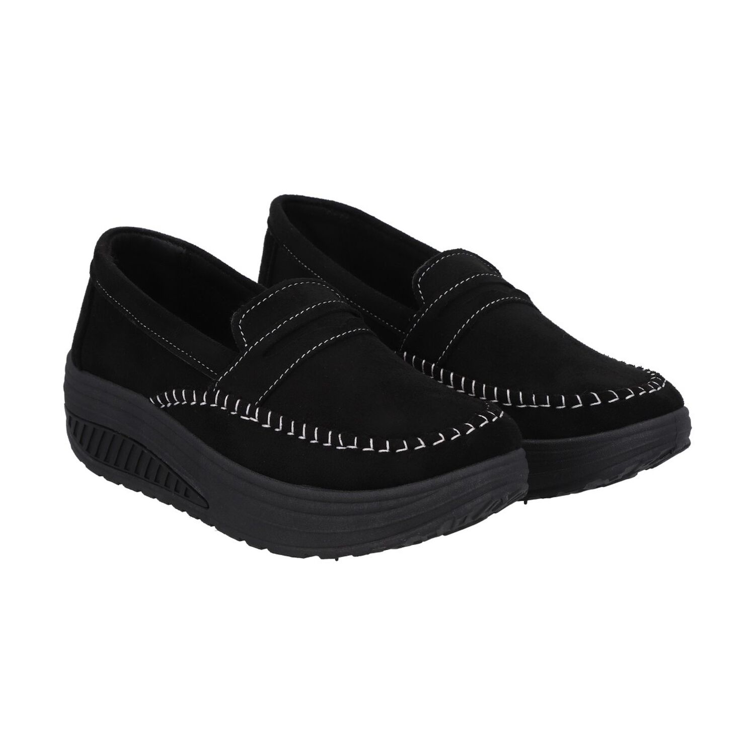 Mocas&iacute;n Mujer Negro/gris Sole Police image number 3.0