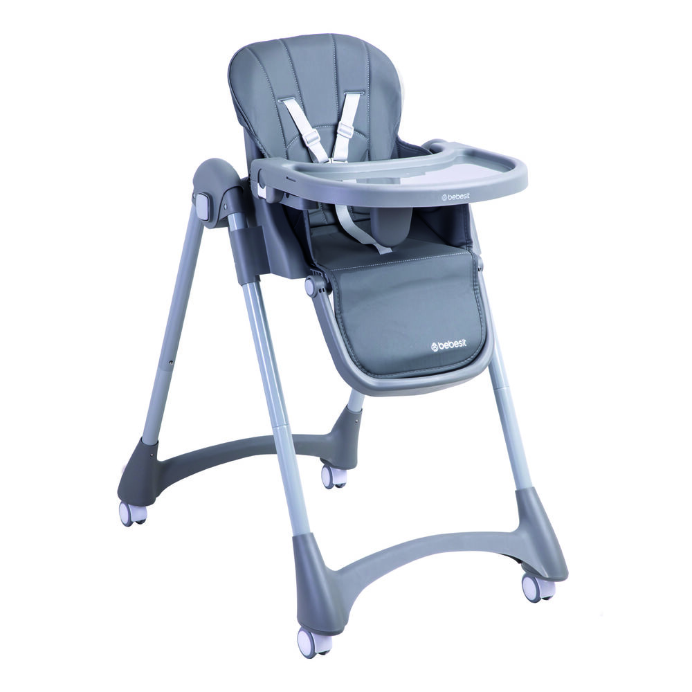 Silla De Comer Bebe Reclinable Plegable Easy Eat Gris image number 0.0