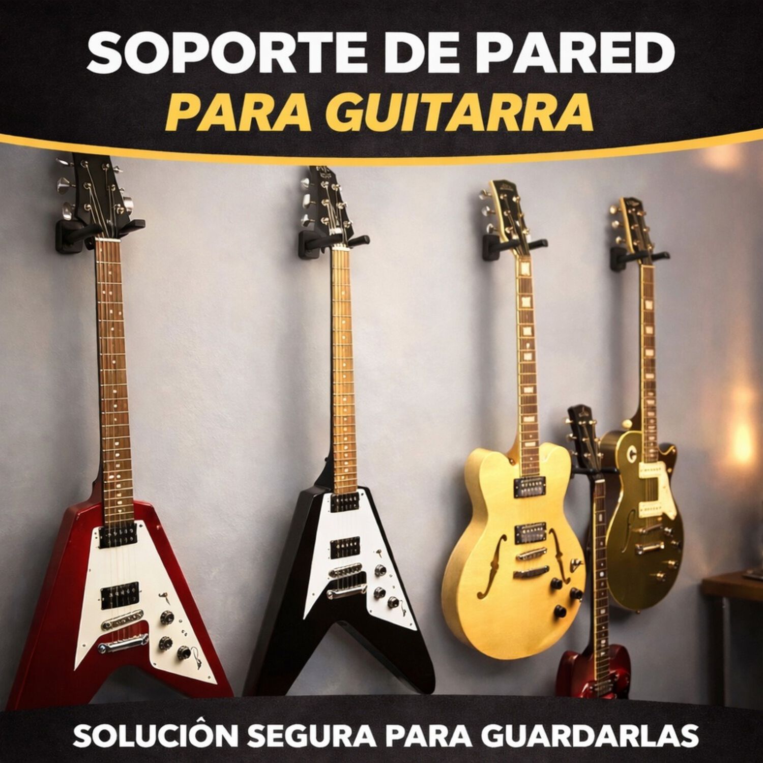 Soporte Pared Guitarra Universal Alta Resistencia image number 4.0