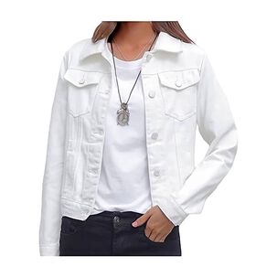 Chaqueta Denim Mezclilla Mujer Blanco