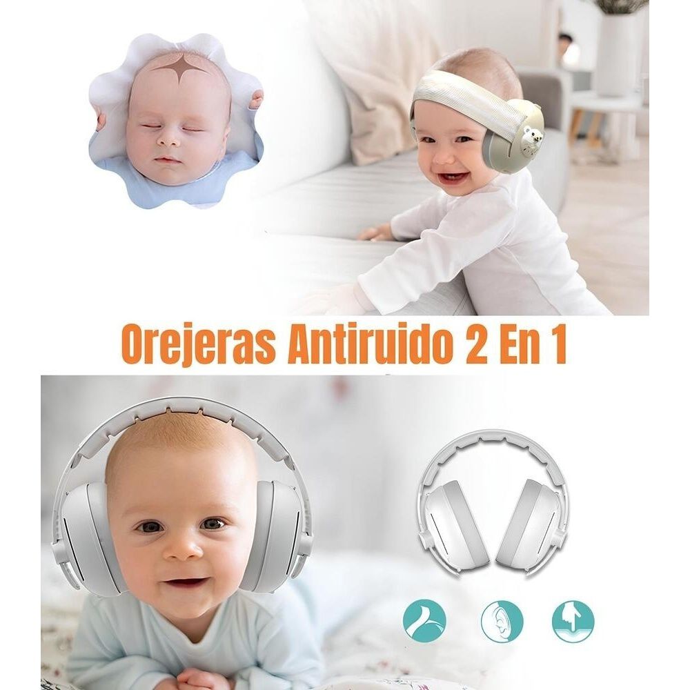 Orejeras Antiruido Auriculares 2 En 1 Rosada Lubabycas image number 2.0