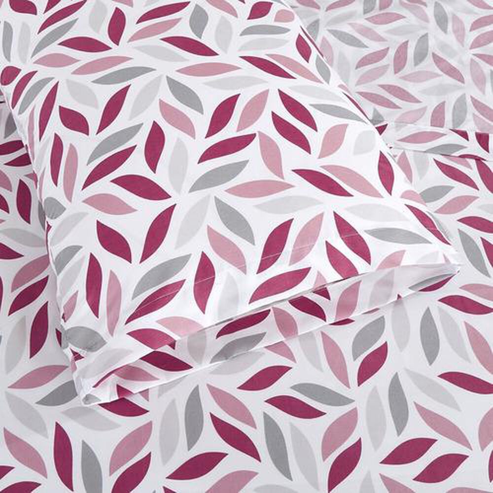 Sabana Andes Microfibra Estampada Hoja Frambuesa 1.5 Plaza image number 1.0