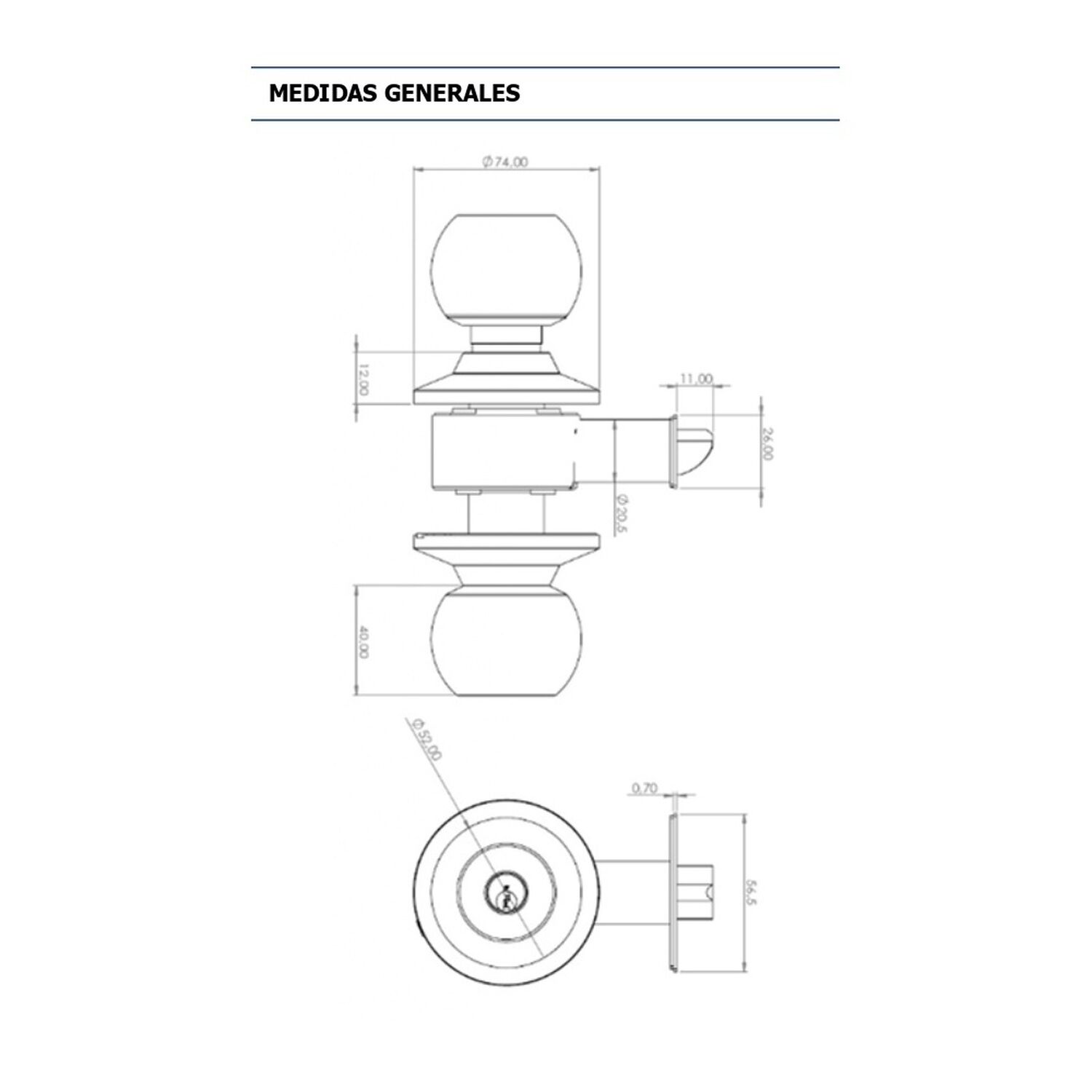 Cerradura Cil&iacute;ndrica Oister 101 Ba&ntilde;o image number 8.0