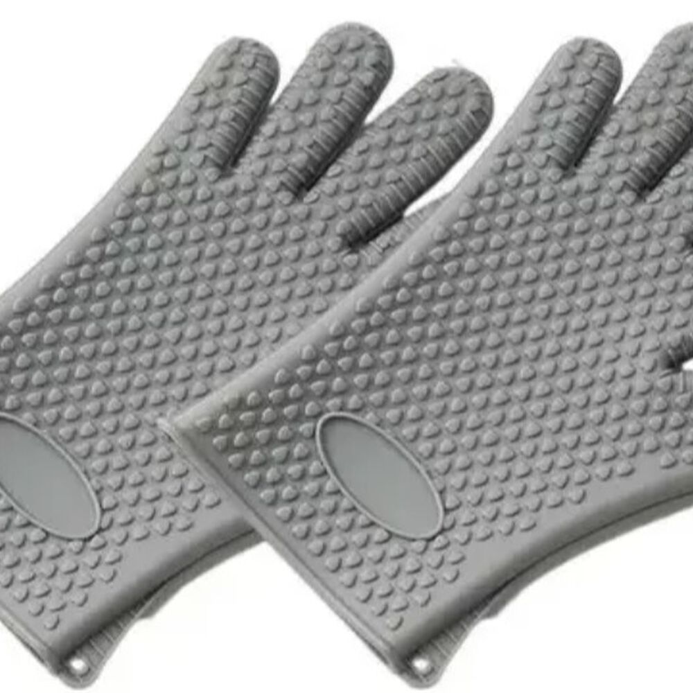 2 Guantes Manopla Protector De Calor (color Gris) Antideslizante image number 0.0