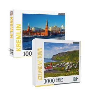 2 Rompecabezas 1000 Piezas 70x50cm Kremlin Islandia