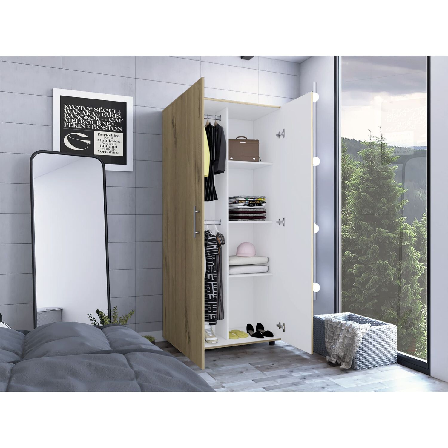 Closet 2 Puertas Fm-021c - Caf&eacute; Claro image number 5.0