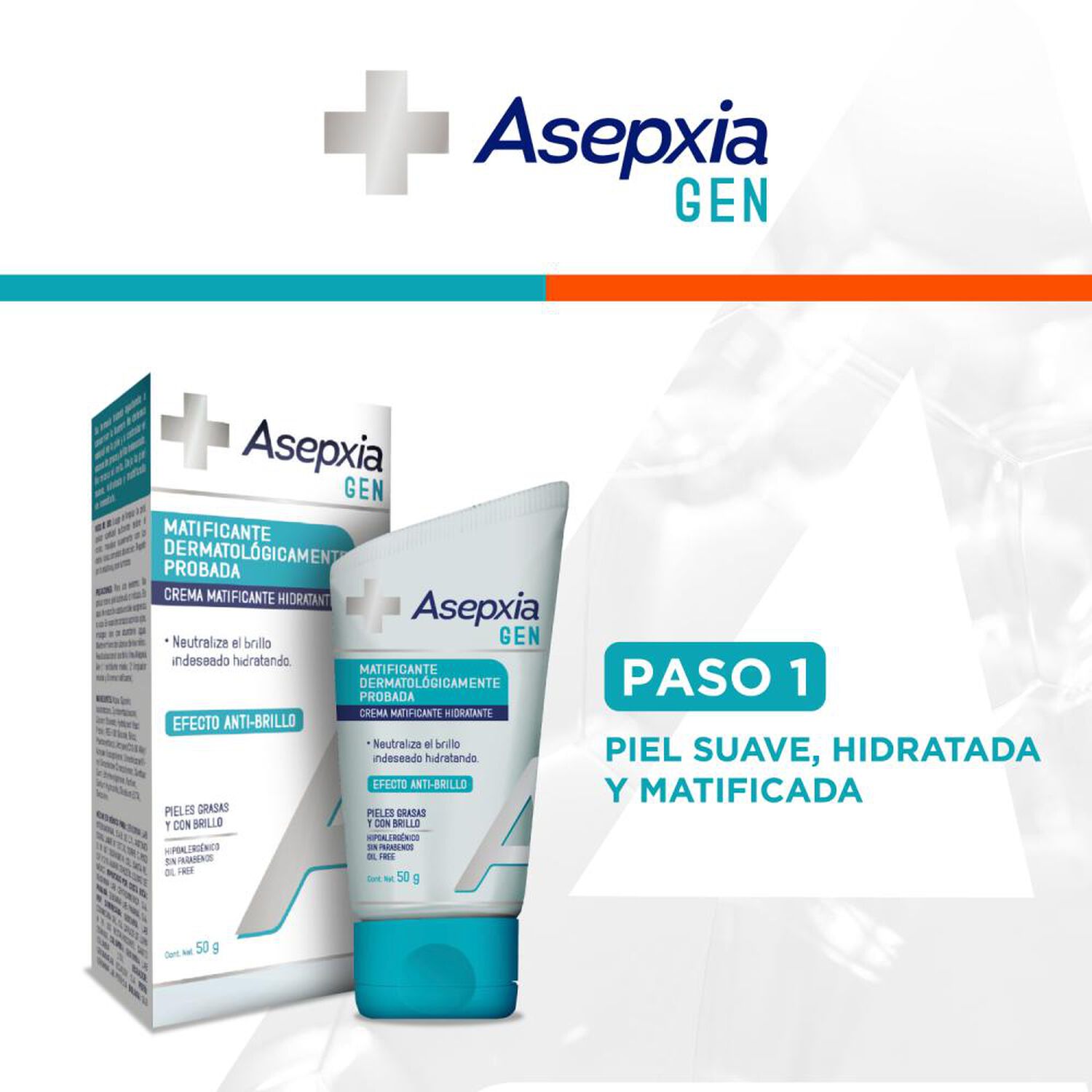 Pack Asepxia Gen Crema Matificante + Fps 50 image number 1.0