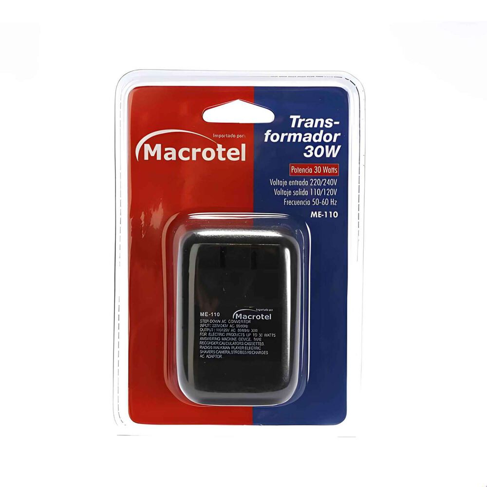 Transformador De Voltaje 220v/110v 30w - Macrotel image number 0.0