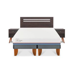 Cama Europea Cic Excellence Plus / 2 Plazas / Base Dividida + Set De Maderas