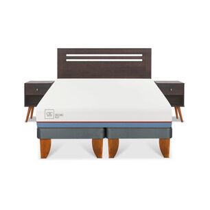 Cama Europea Cic Excellence Plus / 2 Plazas / Base Dividida + Set De Maderas