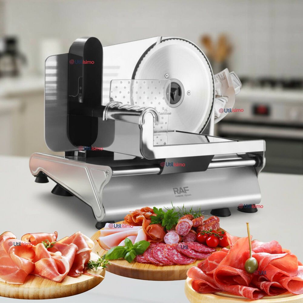 Rebanadora Cortadora Fiambre Carne Eléctrica Raf Color Plateado image number 0.0