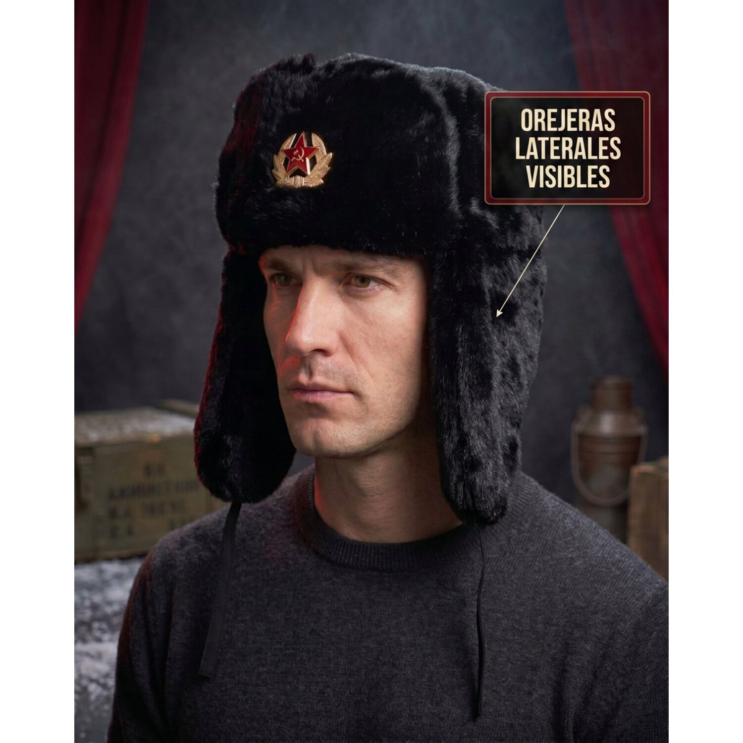 Gorro Disfraz Union Sovietica Ruso image number 5.0