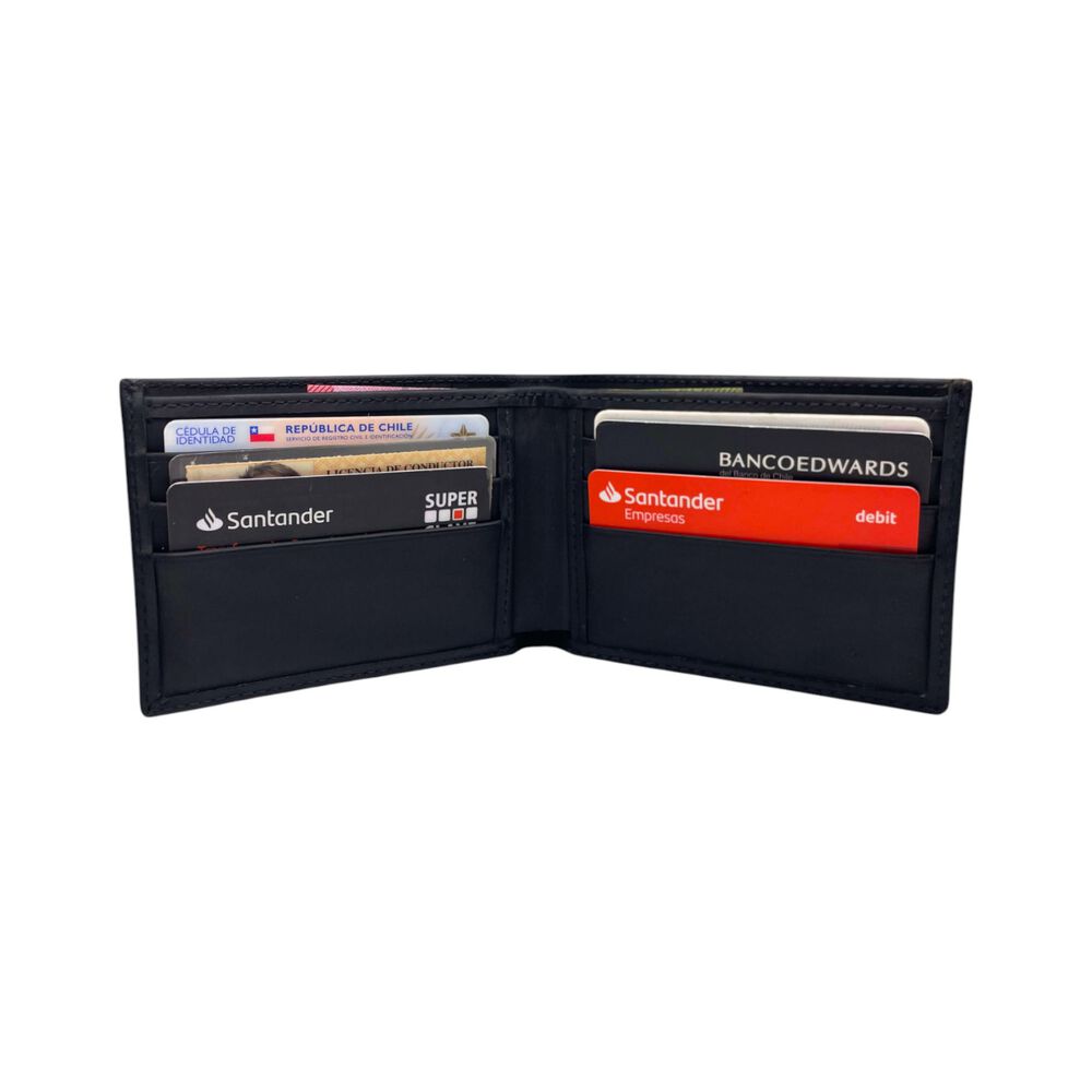 Billetera De Cuero Alerce Negro image number 1.0